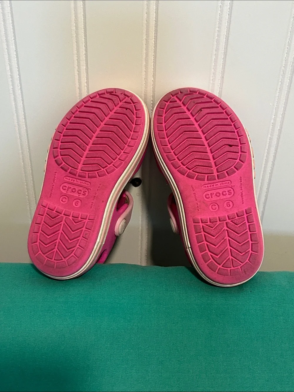 CROCS Kids Pink Sports Sandal w/Adjustable Strap Sz: c6